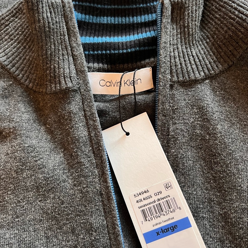 Calvin Klein half zip sweater NWT